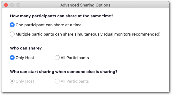 is sharing control in zoom meeting free